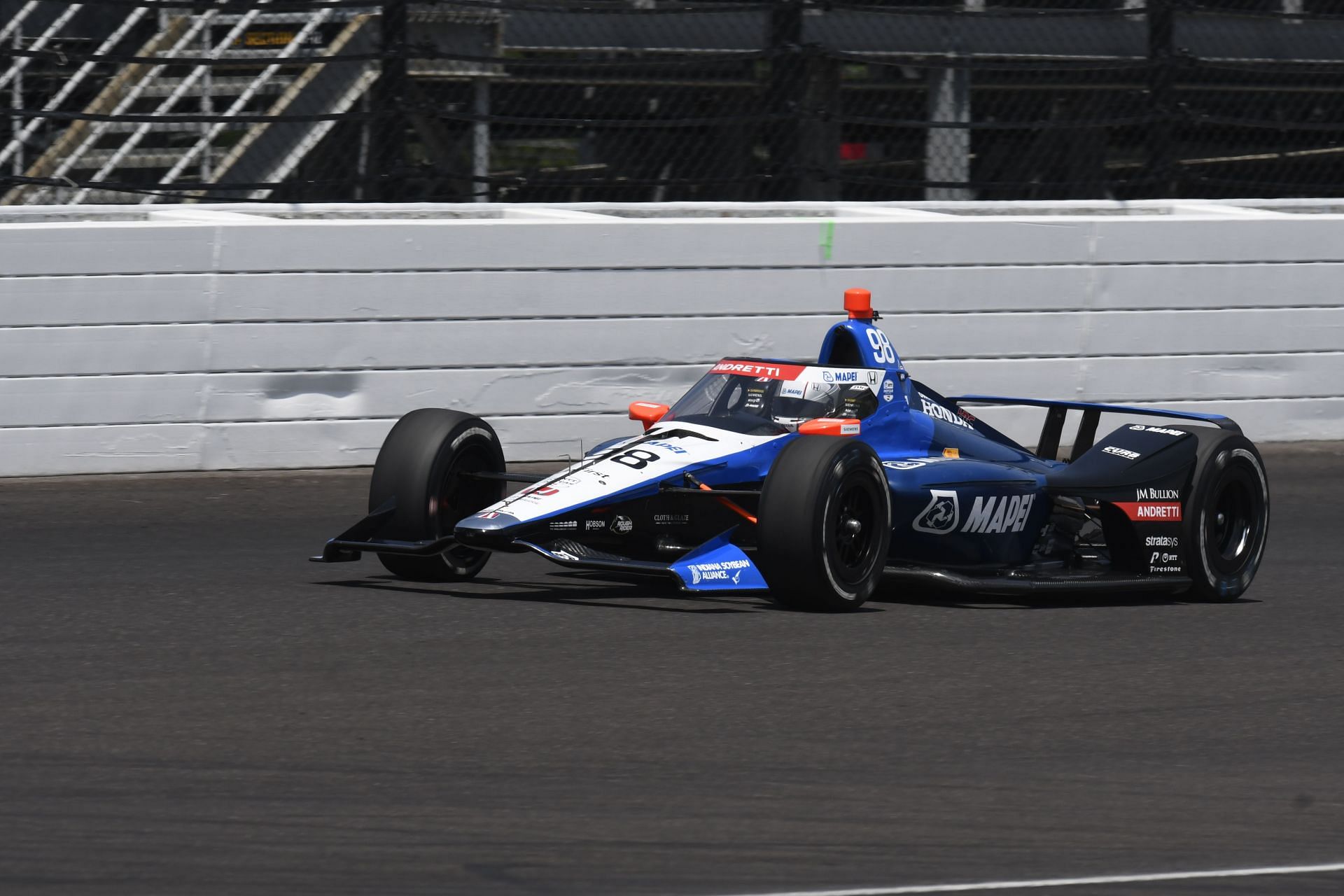 Marco Andretti drives his No. 98 Honda at the 109th Running of The Indianapolis 500 - Source: Getty